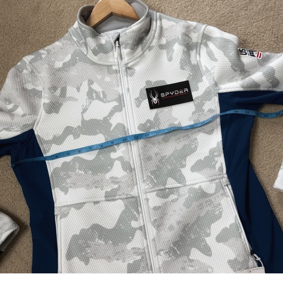 NWT Spyder USA Ski Team Jacket Fleece Encore USA Olympic Motif Red White Blue XL - Picture 12 of 16